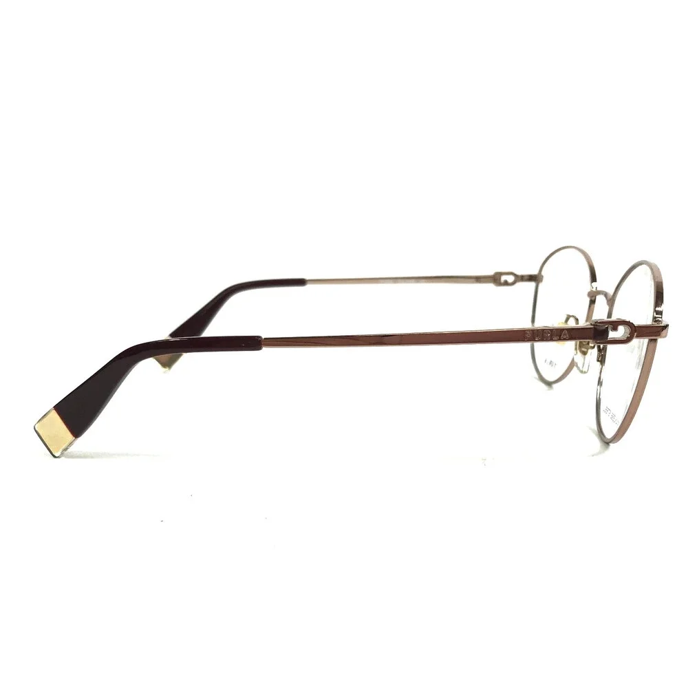 Furla Eyeglasses Frames VFU589 COL.0K99 Burgundy Red Pink Rose Gold 50-19-135